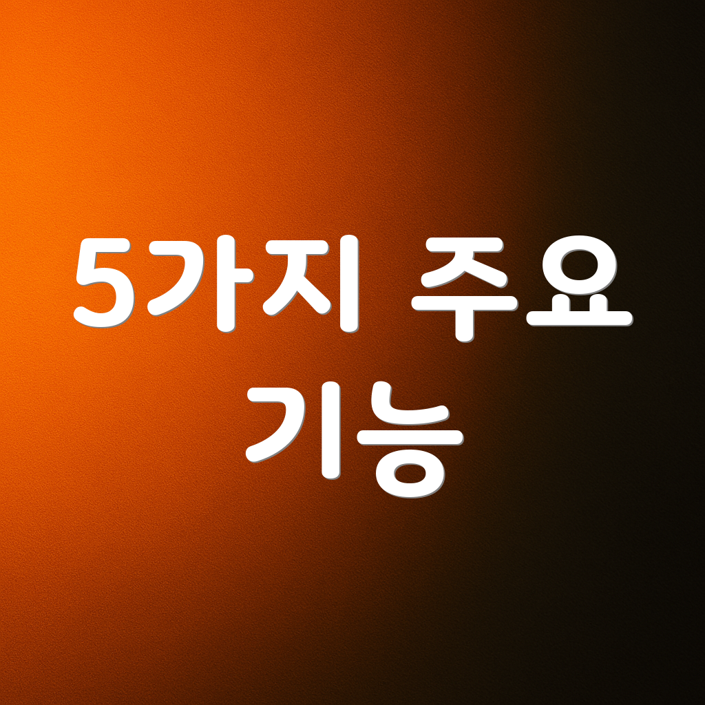 5가지 주요 기능